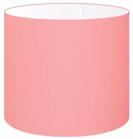 Cúpula Abajur Cilíndrica Cp-7013 Ø30x30cm Rosa Bebê