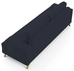 Sofá 2 Lugares 160cm Living Pés Curvos Santi D05 Suede Azul - Mpozenat