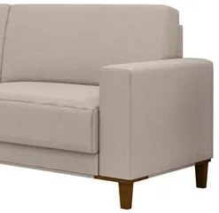 Sofá 3 Lugares 214cm Com 02 Poltronas Zaire M22 Linho Areia    - Mpoze