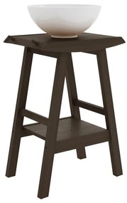 Balcão para Banheiro Borneo com Prateleira Nogueira - Wood Prime PTE 53997