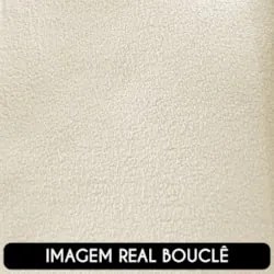 Poltrona para Sala de Estar Decorativa Quadrada Maggie Z08 Boucle Bege