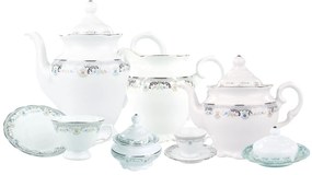 Aparelho De Chá E Café Porcelana Schmidt 53 Peças - Dec. Saint Germain 2210