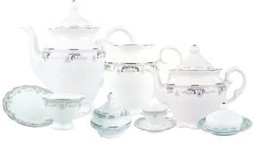 Aparelho de Chá e Café Porcelana Schmidt 53 peças - Dec. Eterna E351 -  SCHMIDT