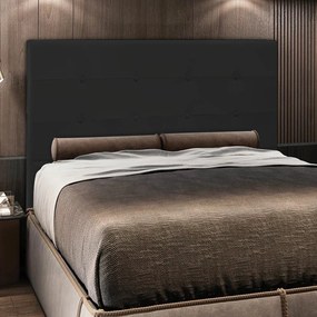 Cabeceira Safira Para Cama Box Casal 140 cm Corino - D'Rossi - Preto