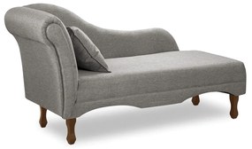 Divã Recamier Pés Retrô Medelin 150cm Linho Cinza E03 - D'Rossi