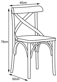 Kit 2 Cadeiras Decorativas Crift Preto G54 - Gran Belo