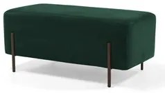 Puff Decorativo 90cm Base Aço Status C-303 Veludo Verde Musgo - Domi