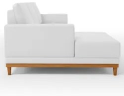 Sofá 3 Lugares 200cm Living Com Chaise Sala de Estar Kayrós D05 Sintét