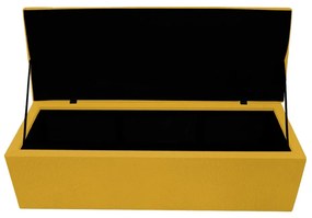 Calçadeira Copenhague 140 cm Casal Suede Amarelo - ADJ Decor