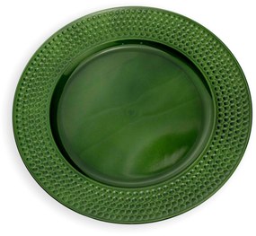 Sousplat de Plástico Verde com Relevo Lateral 33 cm - D'Rossi