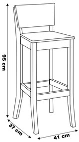 Banqueta Decorativa Sala de Jantar Dora sem Estofado G42 - Gran Belo
