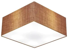 Plafon Quadrado Md-3053 Cúpula em Tecido 21/60x60cm Palha - Bivolt