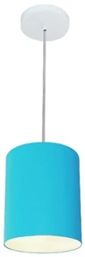 Lustre Pendente Cilíndrico Vivare Md-4012 Cúpula em Tecido 18x25cm - Bivolt