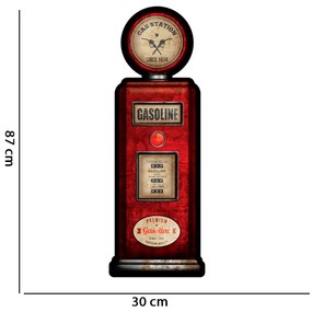 Quadro Placa Decorativa Bomba de Gasolina 87 x 30 cm D'Rossi
