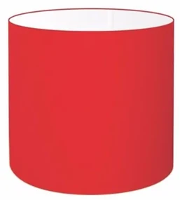 Cúpula em tecido cilíndrica abajur luminária cp-4046 18x18cm vermelho