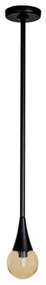 Pendente Jazz Single Rígido Haste Fixa 75M Ø11X72Cm Globo 10Cm 1Xg9 -... (AO-F - Azul Oceano Fosco, Cristal (Transparente))