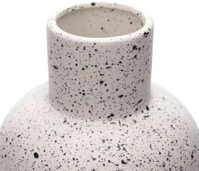Vaso Decorativo em Cerâmica Flocos Branco 20x13 cm - D'Rossi