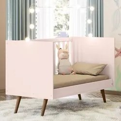 Berço Americano Mini Cama Retrô Q Encanto Rosa - Qmovi