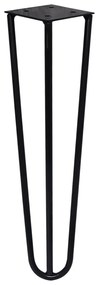 Kit 14 Pés de Metal 30 CM Hairpin Legs Mesa de Canto Rack e Puffs Preto G41