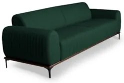 Sofá 260cm 4 Lugares Pés Preto Molino C-117 Linho Verde Musgo - Domi