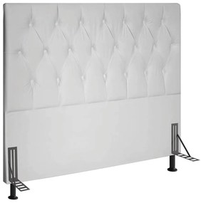 Cabeceira Topázio Para Cama Box Casal 140 cm Corino - D'Rossi - Branco