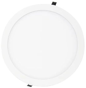 Plafon Led Embutir Redondo Branco 24W 29,7Cm - LED BRANCO FRIO (6500K)