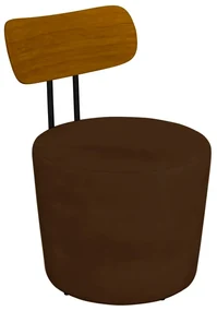 Poltrona Decorativa Addams Veludo Marrom G45 - Gran Belo