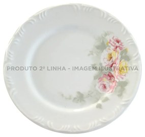 Prato Raso 26 Cm Porcelana Schmidt - Dec. Romântica Pomerode 2° Linha E005