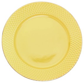 Jogo Prato Raso Porcelana 6 Peças Drops Amarelo 27cm 17477 Wolff