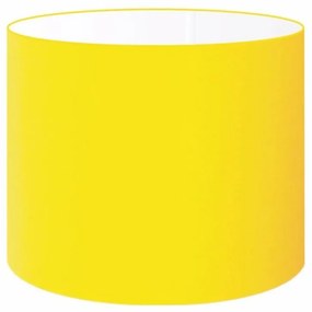 Cúpula abajur e luminária cilíndrica vivare cp-8017 Ø40x21cm - bocal europeu - Amarelo
