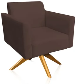 POLTRONA GIRATORIA MARISA SUEDE MARROM B