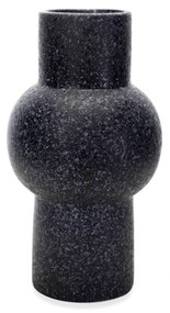 Vaso em Cerâmica Flocos Preto 24x13 cm - D'Rossi