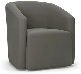 Poltrona Decorativa Orgânica Stella Max Suede Grafite D03 - D'Rossi