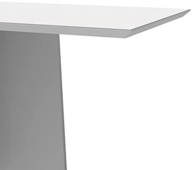 Mesa de Jantar Retangular Tampo com Vidro Sabrina 160 cm Off White - D'Rossi