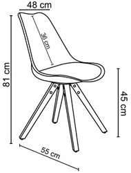 Kit 6 Cadeiras de Jantar Design Saarinen Wood Base Madeira Lívia R02 N