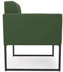 Poltrona Decorativa Base Industrial Preto Ana Suede Verde - Ibiza