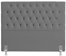 Cabeceira Casal King Cama Box 195cm Cristal C16 Bouclê Cinza - Mpozena