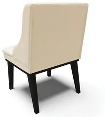 Kit 8 Cadeiras Estofadas para Sala de Jantar Base Fixa de Madeira Pret