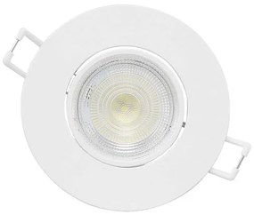 Plafon Led Embutir Redondo Branco 6,2w Luz Branca