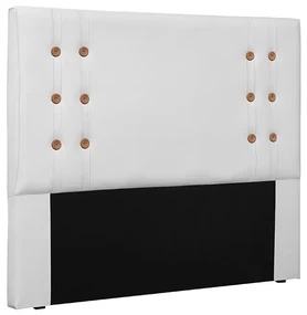 Cabeceira Cama Box Solteiro 90cm Gênova Corano Branco - Sheep Estofados - Branco
