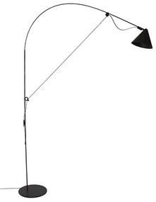 Luminaria De Piso Led Dimerizavel Aco Preto 6w 3000k Simple