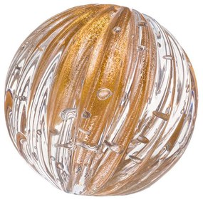 Esfera Murano Atys C/ Ouro - Cristal Transparente  Cristal Transparente