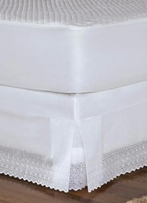 Saia Box Branca Solteiro 1 Peça