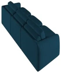 Sofá Cama Casal para Sala 276cm Polska Z08 Veludo Azul - Mpozenato