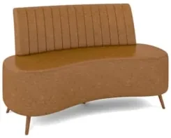 Sofá 2 Lugares para Sala Living 160cm Pés Palito Tamar Z08 Sintético C