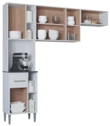 Cozinha Compacta 202cm Nicole P11 Branco - Mpozenato