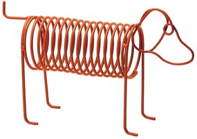 Escultura de Cachorro em Metal - Vermelho