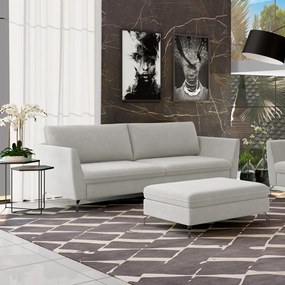 Sofá Decorativo Sala de Estar 230cm Olívia Suede Cinza G52 - Gran Belo