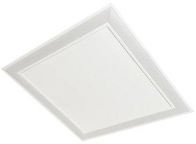 Embutido Convert Pro 42X42X05Cm 36,8W Led Bivolt | Usina 19220/42 (BT - Branco Texturizado, 3000k)