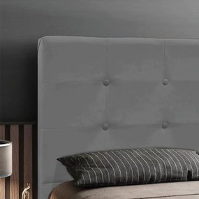 Cabeceira Luna Para Cama Box Solteiro 90 cm Suede - D'Rossi - Cinza